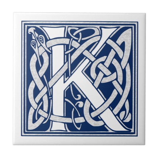 Celtic K Monogram Tegeltje (Voorkant)
