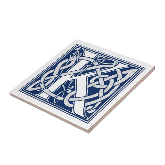 Celtic K Monogram Tegeltje (Zijkant)