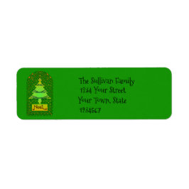 Celtic kerstboom Return Label