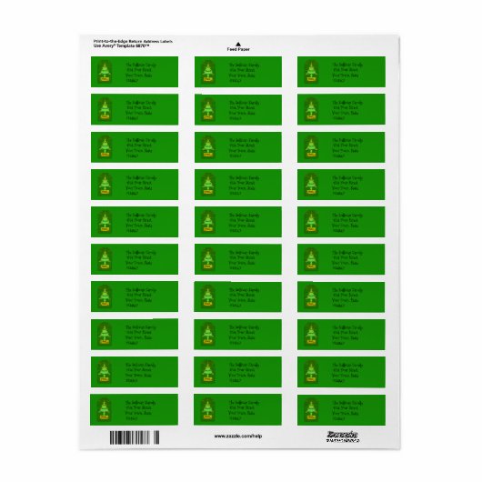 Celtic kerstboom Return Label (Full Sheet)