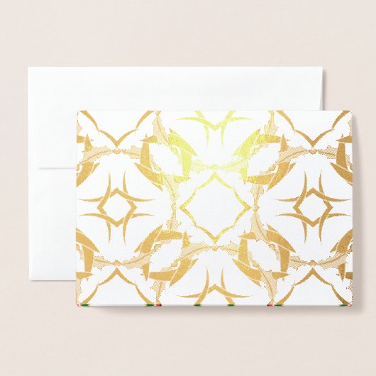 Celtic KerstHolly Wreath Pattern - Gepersonaliseer Folie Kaarten (Voorkant met envelop)