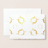 Celtic KerstHolly Wreath Pattern - Gepersonaliseer Folie Kaarten (Met envelop)