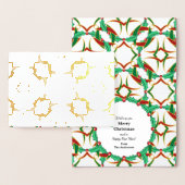 Celtic KerstHolly Wreath Pattern - Gepersonaliseer Folie Kaarten (Display)