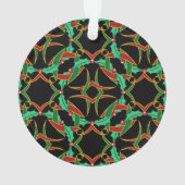 Celtic KerstHolly Wreath Pattern - Gepersonaliseer Ornament (achterkant)