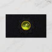 CELTIC KNOOP BLOEM GEEL EDELSTEEN MONOGRAM Zwart Visitekaartje (Achterkant)