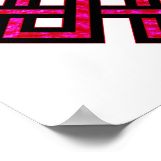 Celtic Knot 10 Red Poster (Hoek)