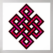 Celtic Knot 10 Red Poster (Voorkant)