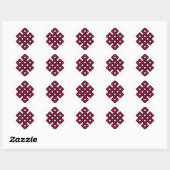 Celtic Knot 10 Red Ronde Sticker (Vel)