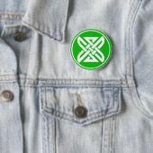 Celtic Knot 1 Green Ronde Button 5,7 Cm (In situ)