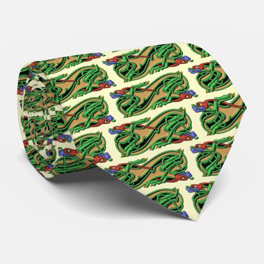 Celtic Knot 2 dogs - kleuren Stropdas (Opgerold)