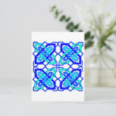 Celtic Knot 3 Blue Briefkaart (Staand voorkant)