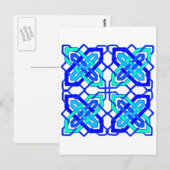 Celtic Knot 3 Blue Briefkaart (Voorkant / Achterkant)