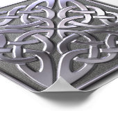 Celtic Knot 4 square-Silver Poster (Hoek)