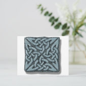 Celtic Knot 4-vierkante steen Briefkaart (Staand voorkant)