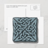 Celtic Knot 4-vierkante steen Briefkaart (Voorkant / Achterkant)