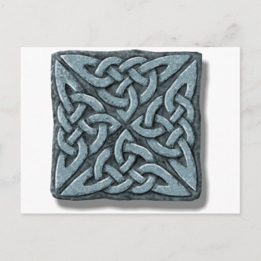 Celtic Knot 4-vierkante steen Briefkaart (Voorkant)