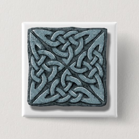Celtic Knot 4-vierkante steen Vierkante Button 5,1 Cm (Voorkant)
