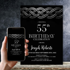 Celtic Knot 55e Verjaardagsfeest Kaart