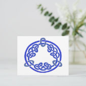 Celtic Knot 7 Blue Briefkaart (Staand voorkant)