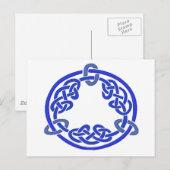 Celtic Knot 7 Blue Briefkaart (Voorkant / Achterkant)