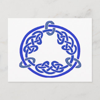 Celtic Knot 7 Blue Briefkaart