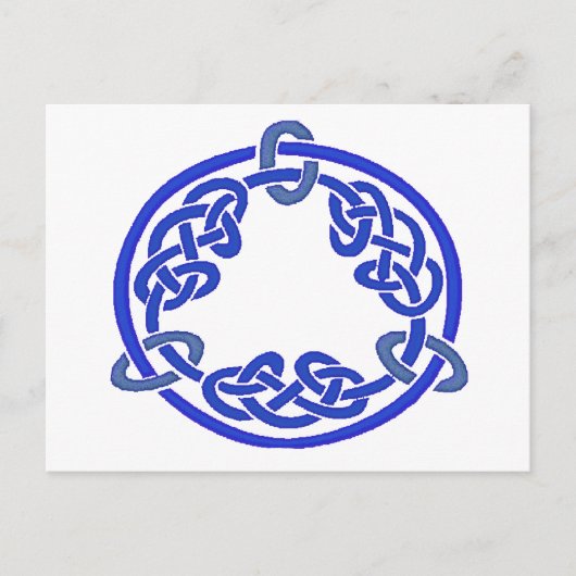 Celtic Knot 7 Blue Briefkaart (Voorkant)