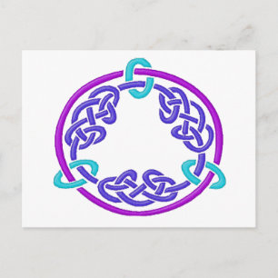Celtic Knot 7 Paars Briefkaart