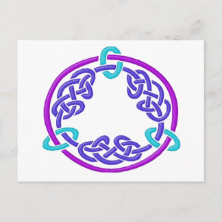 Celtic Knot 7 Paars Briefkaart