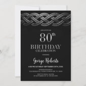 Celtic Knot 80ste verjaardagsfeest Kaart (Voorkant)