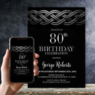 Celtic Knot 80ste verjaardagsfeest Kaart