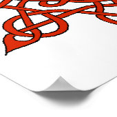 Celtic Knot 9 Red Poster (Hoek)