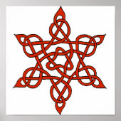 Celtic Knot 9 Red Poster (Voorkant)