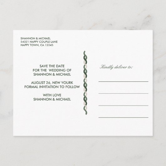 Celtic Knot | Aankondiging van Irish Wedding Shamr (Achterkant)