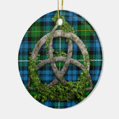 Celtic Knot and Clan Campbell of Argyll Tartan Keramisch Ornament (Links)