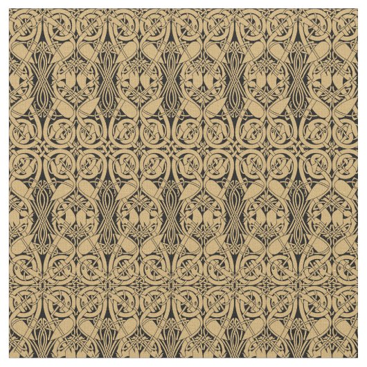 Celtic Knot Animals Lindisfarne Pattern Stof (Close Up)