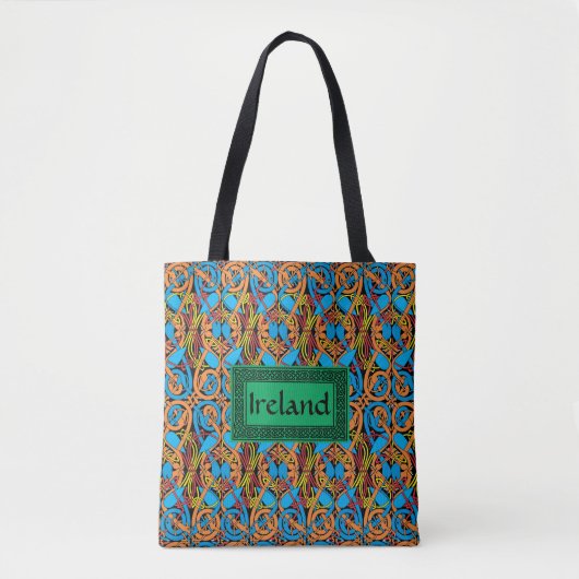 Celtic Knot Animals Lindisfarne Pattern Tote Bag (Voorkant)