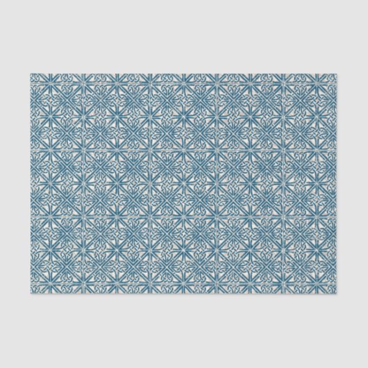 Celtic Knot Blauwgroen Blue Pattern Tissuepapier (Voorkant)