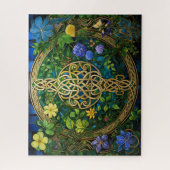 Celtic Knot Bloemen Knotwork Legpuzzel (Verticaal)