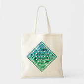 Celtic Knot - Blue Green Canvas tas (Voorkant)