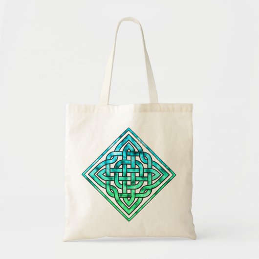 Celtic Knot - Blue Green Canvas tas (Voorkant)