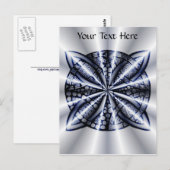 Celtic Knot Blue Tangled Doodle Design Briefkaart (Voorkant / Achterkant)