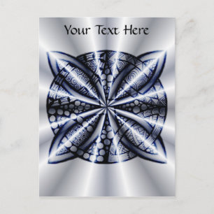 Celtic Knot Blue Tangled Doodle Design Briefkaart