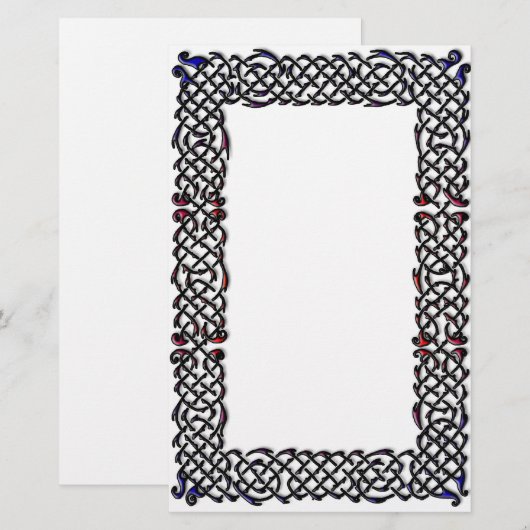 Celtic Knot Border Briefpapier (Voorkant / Achterkant)