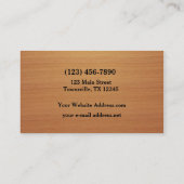 Celtic Knot Border Inset Wood look Visitekaartje (Achterkant)