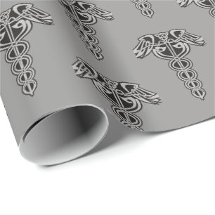 Celtic Knot Caduceus Cadeaupapier
