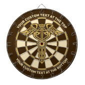 Celtic Knot Caduceus dartboard met aangepaste teks Dartbord (Voorkant)