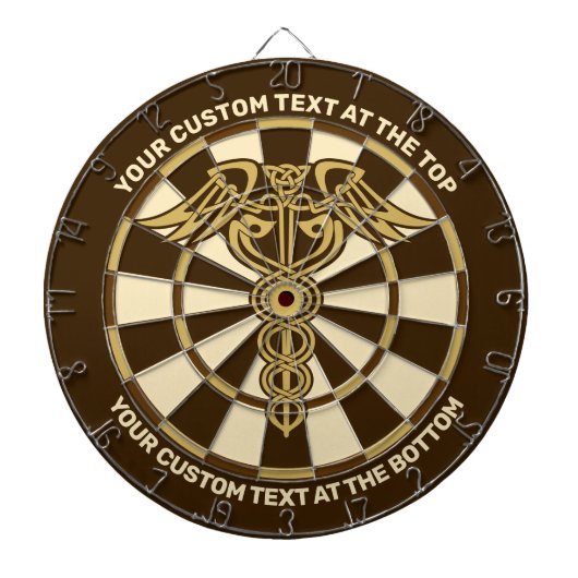 Celtic Knot Caduceus dartboard met aangepaste teks Dartbord (Voorkant)