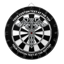Celtic Knot Caduceus dartboard met aangepaste teks