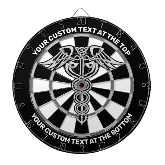 Celtic Knot Caduceus dartboard met aangepaste teks Dartbord (Voorkant)