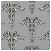 Celtic Knot Caduceus Fabric Stof (Close Up)